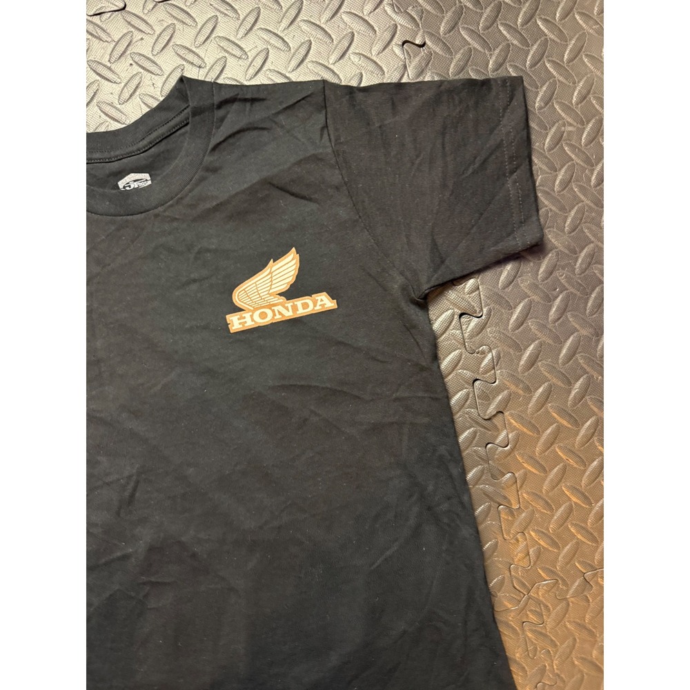 JT Racing Honda HRC Racing Team T-Shirt Black Graphic Camo Checkered Mens Small - Picture 4 of 8
